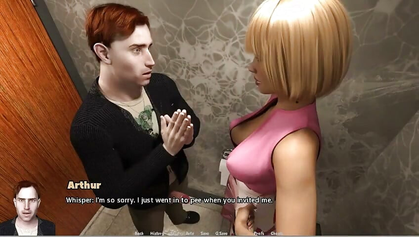 Temptation Are Everywhere - Gameplay - Roleplay - Girlfriend Restroom Stall Fuck Caught by Boyfriend