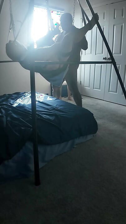 Putting Sissy Stepdaddy in the Sling