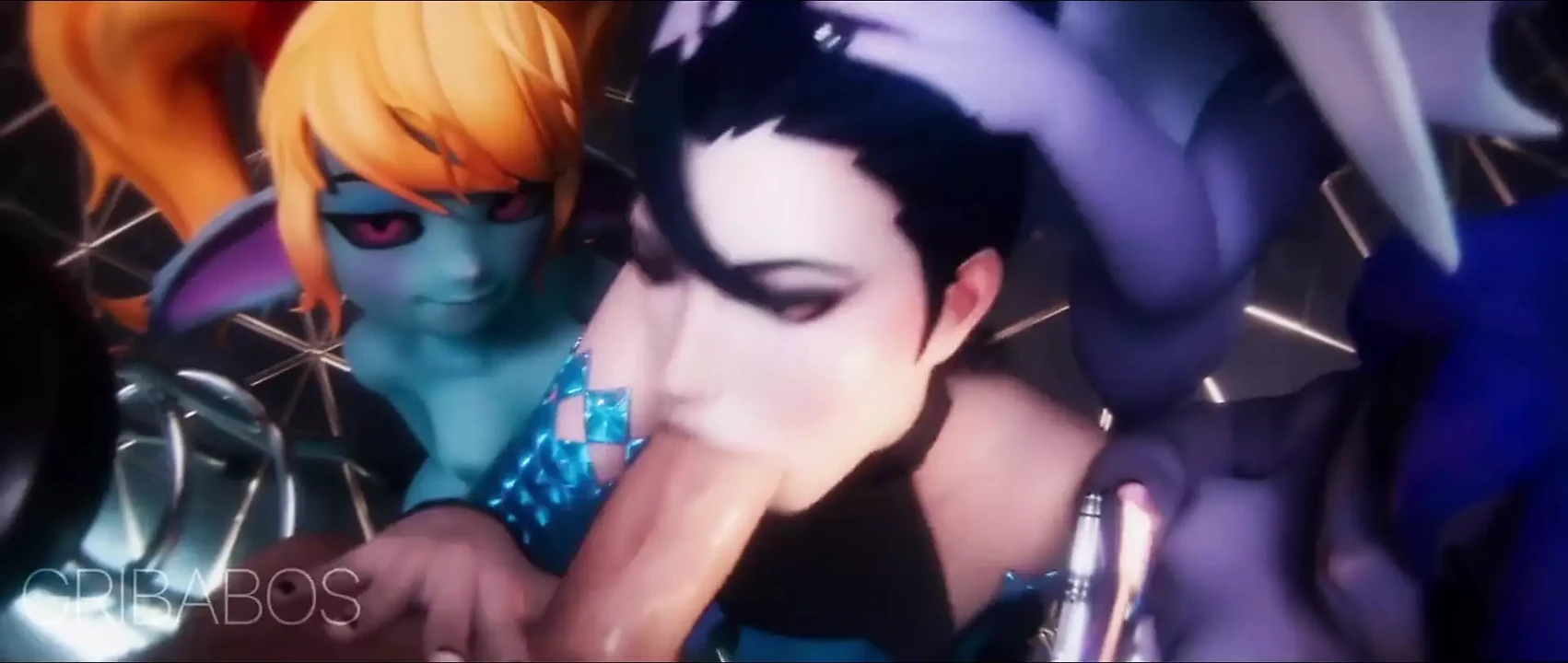 Lol Yordel 帮助荡妇吮吸一个大鸡巴