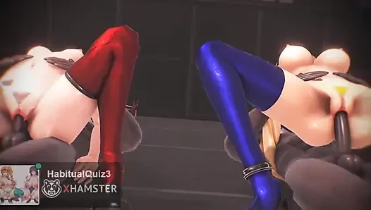 mmd r18  Kizuna AI & Mirai Akari FUCK Me sex dance ahegao ntr fuck hard dildo 3d hentai