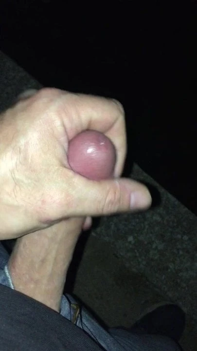 Outdoor masturbation and cum