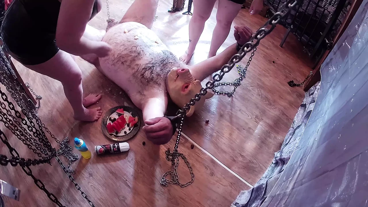 Part 2:- Domina Satana and Mistress Izar Humiliates Satana's Piggy.
