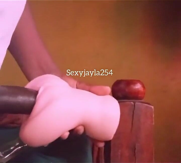 Horny African Guy Fucking His Sextoy and Cumming Multiple Times