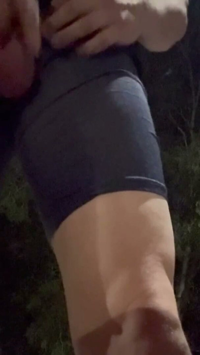 Straight guy is flashing his uncut cock in public flashing. | Clip 1