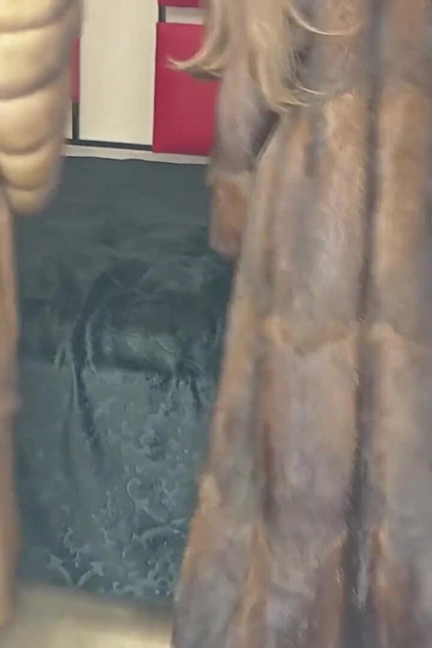 Trans Girl Ladyboy in a Sable Fur Coat Fucks Her GF in a Muskrat Fur Coat