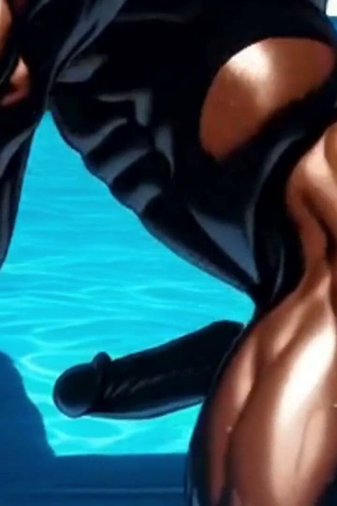 Gay Anal Sex with Two Black Men by the Pool of a Luxury Hotel. Yaoi Hentai Animation