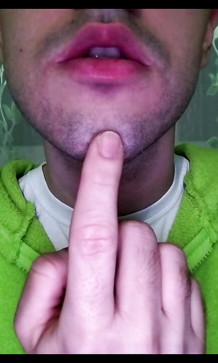 Young Gay licking and sucking finger ready for sex