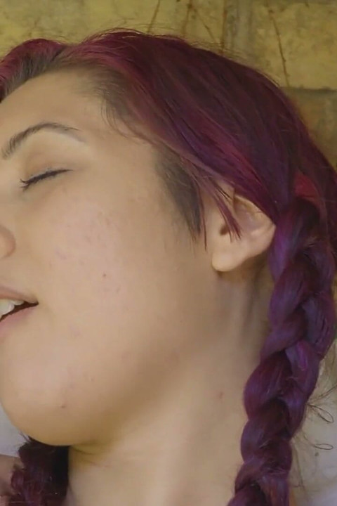 Cute pigtailed amateur with small tits masturbates using vibrator