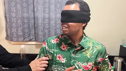 Feeling around in the dark - Blindfolded lovers meet for the first time - Cliff Media Productions