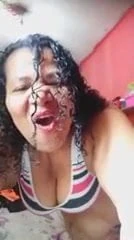 mulher fruta pao