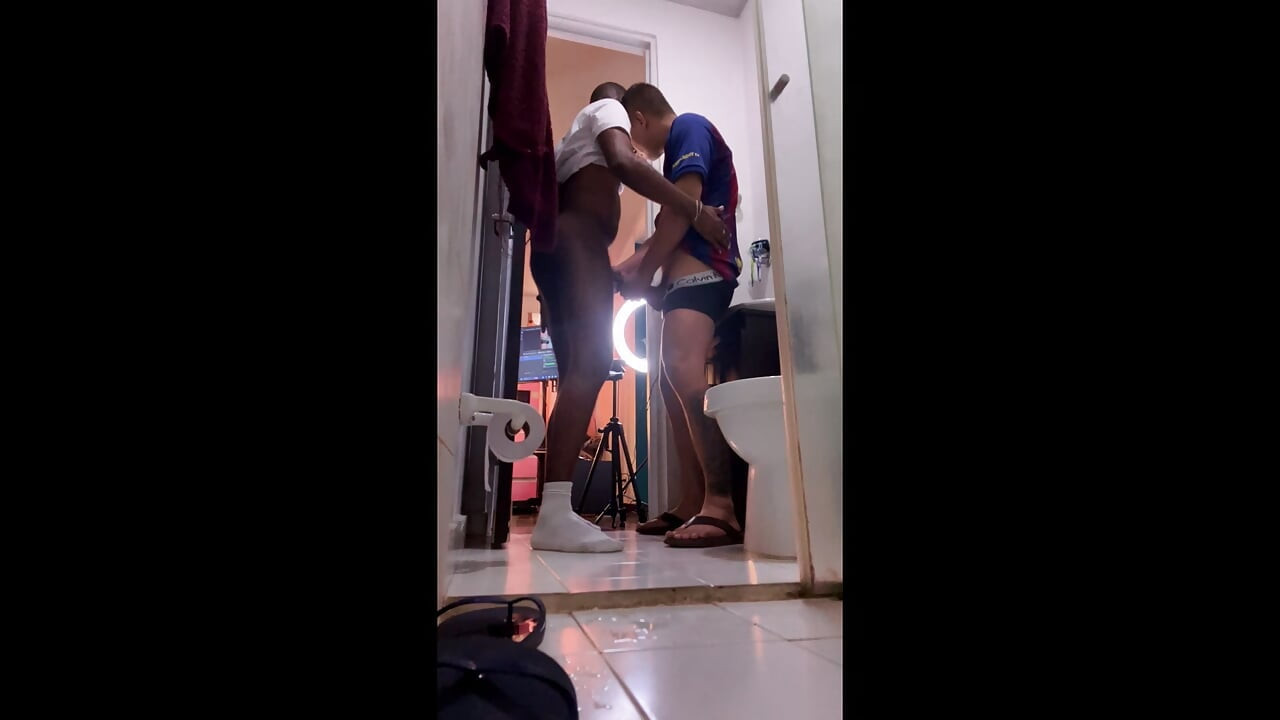 TWO ACTIVE FRIENDS AND TOUCH EACH OTHER'S BIG COCKS AFTER THE FOOTBALL GAME