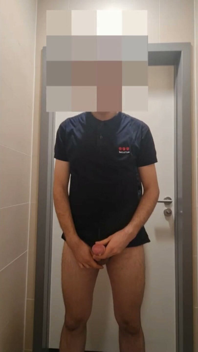 Security Guard masturbate in work toilet | Clip 2