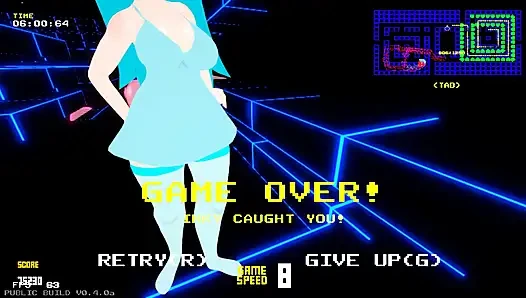 Pacman Ghosts решают трахнуть меня все вместе, борясь за мою сперму в рот