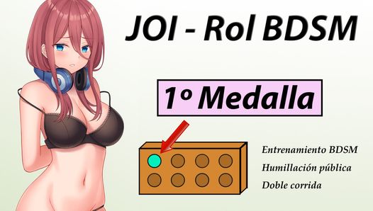 Spanish JOI Aventura Rol Hentai - Primera medalla BDSM