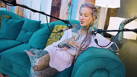 I talk about A - authentic - ASMR - Podcast - Talking - tattoo girl model goth punk dreadlocks