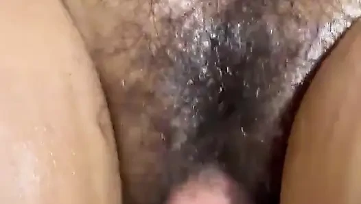 My Little Hole is Filled with a big Vibrator with oil massage