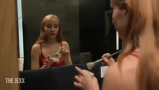 Atemberaubende Polly yangs kam zum casting, um auf einen schwanz für gesichtsbesamung zu springen