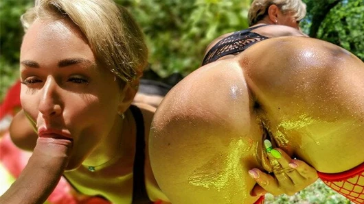 Harter Arsch zu Mund-Fick, Nahaufnahme mit heißer MILF