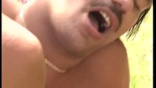 Outdoor sex with blonde bitch