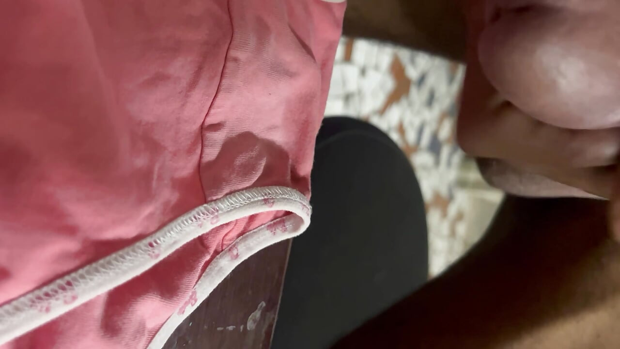 On my panties of chocolates and lot’s of cum