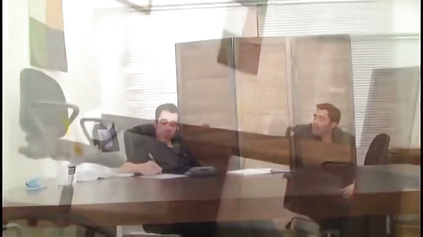 Two sexy shemales fucks boss in the office