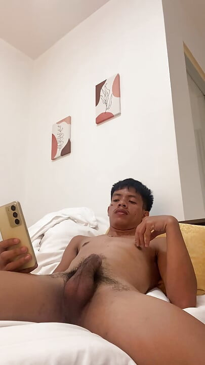 Filipino Twink Gets Hard, Jerking off to Explosive Cumshot