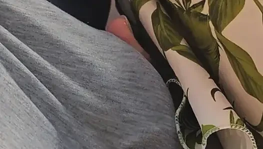 Risky Touch On Public Bus! Random Guy Slide His Dick Under Her Skirt And Ejaculate Inside Girl's Panties