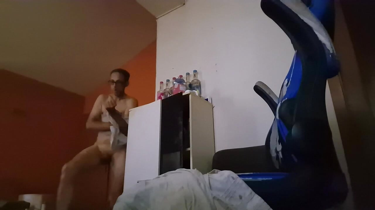 solo porn with toys and drinks
