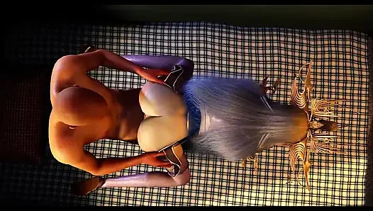 Богиня Glow и Giga Charlie - хентай 3D-анимация