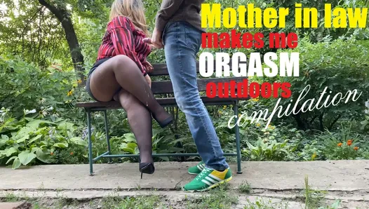 Mother in law makes me orgasm outdoors compilation
