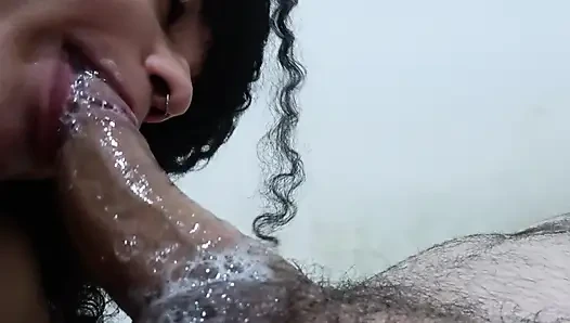 CREAMPIE IN THE GREEDY MOUTH OF A SLUT THIRSTY FOR CUM
