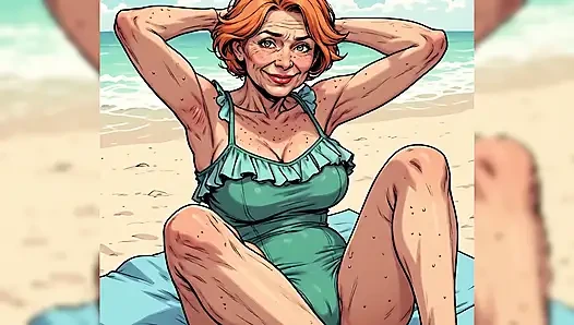 Revealing Swimsuits with Mature Cleavage (naughty Ai)