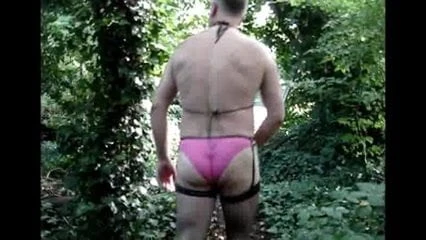 PINK LINGERIE GARDEN CUM