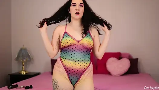 Instruksi anal pelacur pantat dan femdom strap-on pov