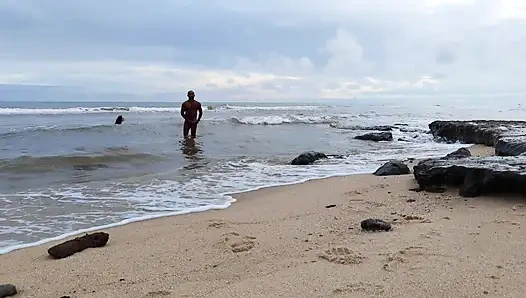 WITH TWO ON THE BEACH AND BONTANDO TO SUCK MY CUM