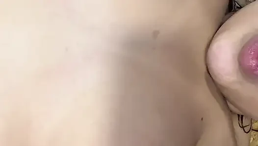 She bounced my huge tits and massaged them very tasty