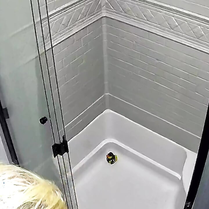 Watch me shower off,  after multiple orgasms.