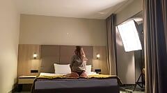 With talking, wife cheats in hotel with photographer, sucks his cock