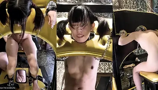 İnce bir cosplayer'ın ilk video çekimi