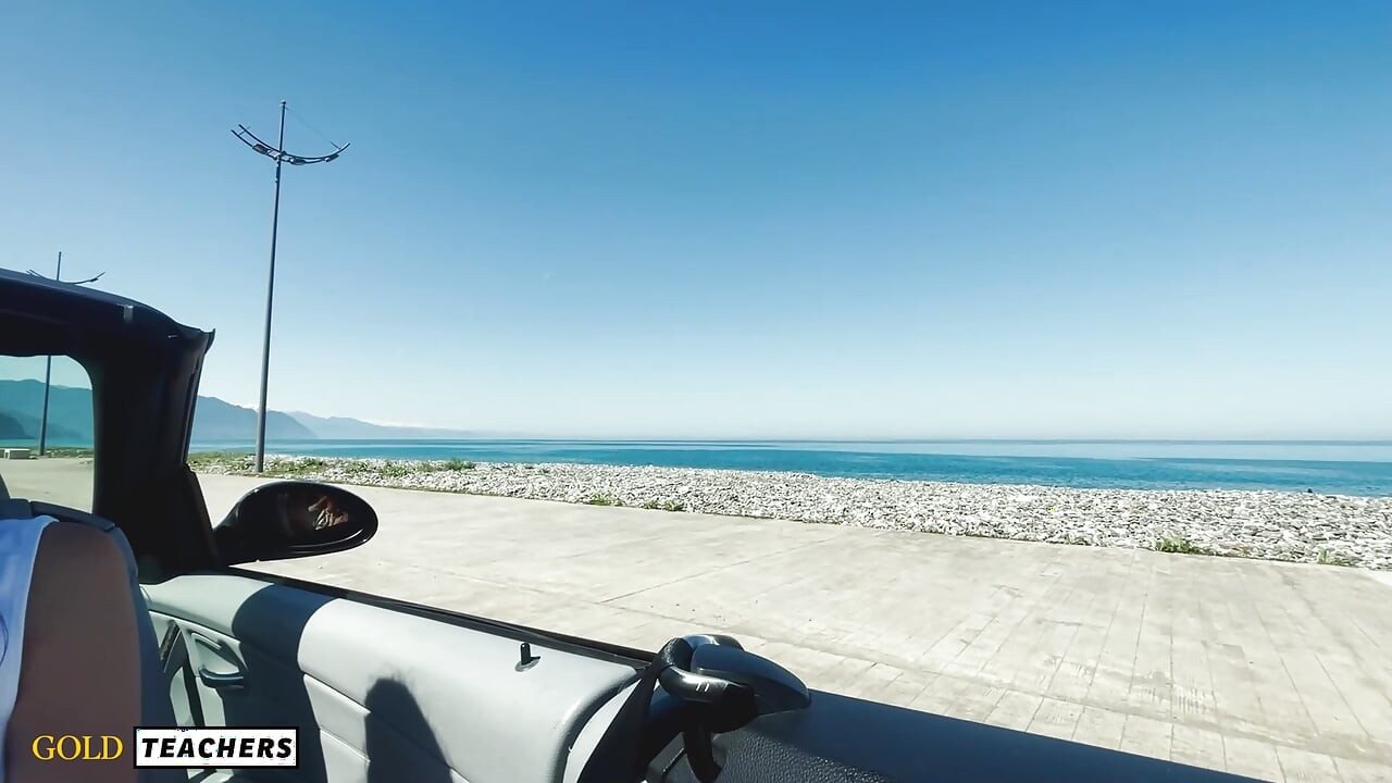 Esposa dirigindo enquanto sua namorada chupa meu pau