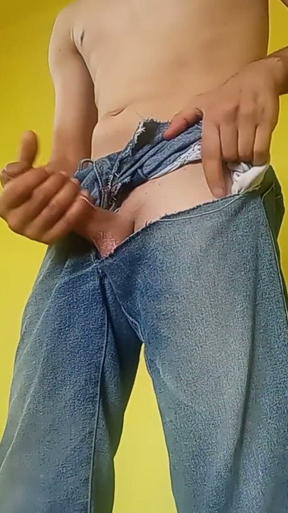 I tore my pants to show off the best cock in the world. Oh how attractive I am. | Clip 1