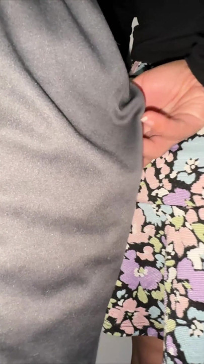 You Can See It When She Strokes the Stranger's Penis
