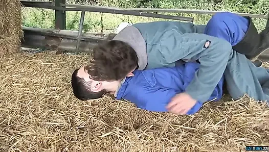 Hard Working Boy on the Farm
