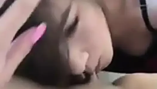 gorgeous young lesbian eats her gf's pussy