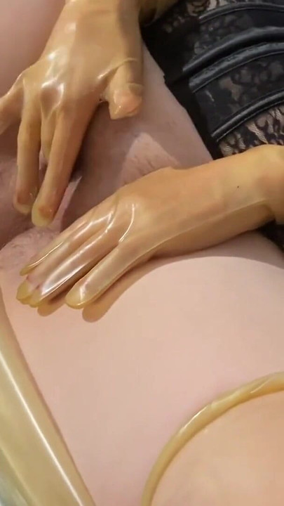 Powerful moment from "Transparent Latex Masturbation"