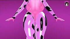 Sexy koeienmeisje dansen + pov-seks (geen man-model) (3D Hentai)