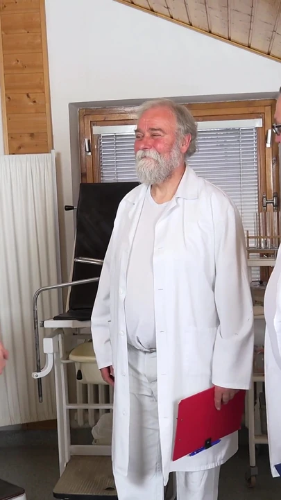 Captivating moment from "18yo nerd girl Keira Flow made to cum again and again by two old doctors"