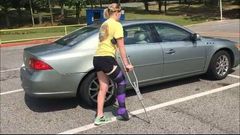 Volleyball Long Leg Cast Crutches