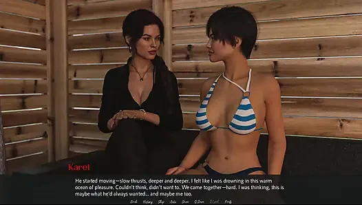 Быть женой 21, Горо наслаждается игрой с грудью Christines