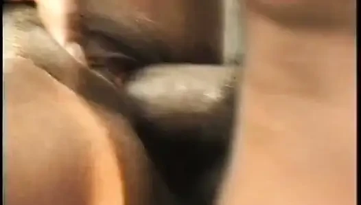 Young ebony bitch shaved cunt fucked with black dick then she squeezes out milk